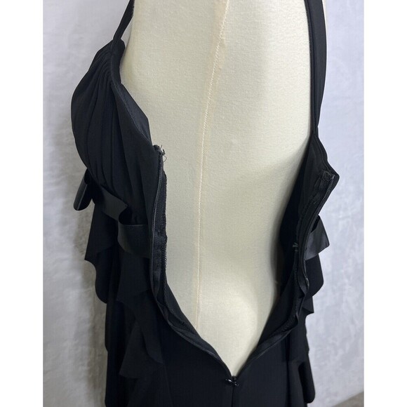 CACHE Women's Dress Black Layers Bow Party Evening Size 8 - Picture 5 of 9